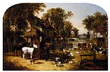 An English Farmyard Idyll by John Frederick Herring, Jnr